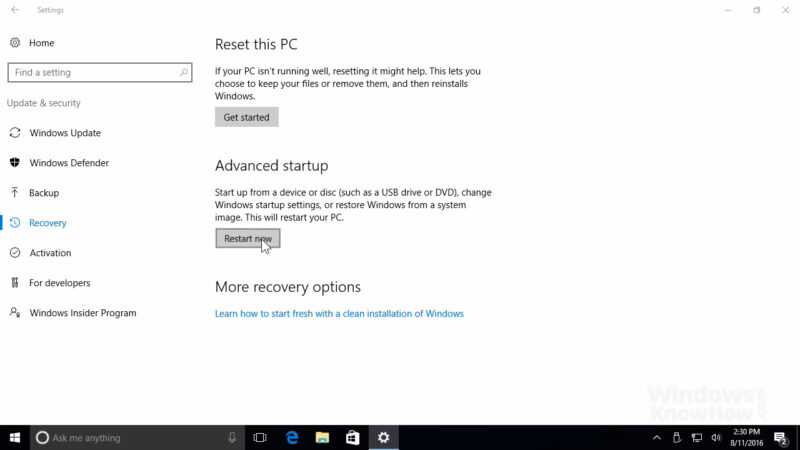 Advanced Boot Options - Startup Repair Couldn't Repair Your PC - how to fix